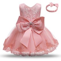 Baby Girl Dress Party Dresses for Girls 1 Year Birthday Princess Wedding Dress L - £32.06 GBP