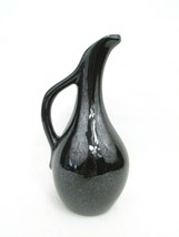 VAN BRIGGLE Pottery Glossy Black Glossy Glaze Pitcher Marked Van Briggle  - $28.71
