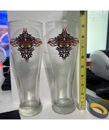 Pilsner Tall Beer Glass Harley Davidson Cafe Live Hard Ride Easy Las Veg... - $549.09 MXN