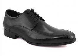 Derby Black Color Pointed Toe Lace Up Closure Premium Leather Men Business Shoes - £102.45 GBP