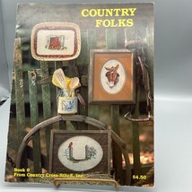 Vintage Cross Stitch Patterns, Country Folks by Joyce Bailey, 1982 Country Cross - $7.85