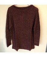 &quot;APT 9&quot; Women&#39;s Pullover Size M Wine long Sleeve boat neck...  - $18.70