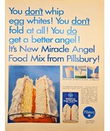 PHILLSBURY - Miracle Angel Food Mix - 1965 Vintage Print Ad - $9.98
