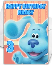 BLUES CLUES Personalised Birthday Card - Blues Clues Greetings Card - $4.06