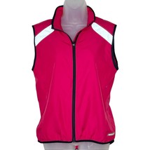 SUGOI red full zip lightweight polyester cycling vest women&#39;s size medium - $475.17 MXN