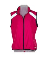 SUGOI red full zip lightweight polyester cycling vest women&#39;s size medium - $34.28 CAD