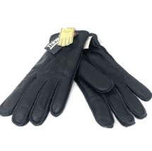 Wool Blend Lined Genuine Leather Gloves Black Men&#39;s Thinsulate Size M - NWT - £15.80 GBP