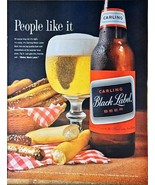 BLACK LABEL CARLING BEER - People Like It - Breadsticks - 1962 VTG Print Ad - $298.48 MXN
