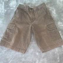 Boy&#39;s Size 7 Old Navy Cargo Shorts Solid Brown Summer GUC - £11.09 GBP