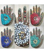 Beautiful metal incense holder for smudging or ceremonies hand encrusted... - $14.95