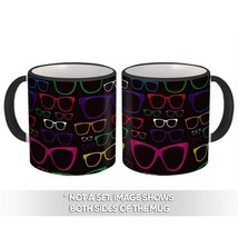 Glasses Frames : Gift Mug Colorful Shape Pattern Diy Scrapbook Kids Sun Eyesight - £12.74 GBP