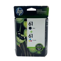 Genuine New HP 61 Black Ink (CZ073FN) Cartridges Combo New Exp 2/2015 - £22.45 GBP