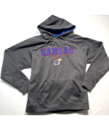 KU Kansas Jayhawks Men&#39;s XL Hoodie Pullover Sweatshirt Gray Embroidered ... - £18.52 GBP