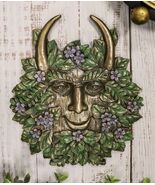 Ebros Spring Blooms &amp; Blossoms Horned Greenman Pan Wall Decor Plaque Scu... - €21,45 EUR