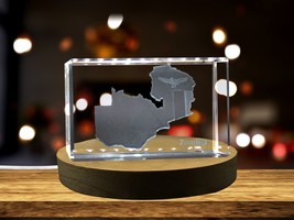LED Base included |  Zambia 3D Engraved Crystal 3D Engraved Crystal Keepsake - £31.85 GBP+