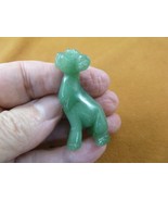 (Y-GIR-ST-563) green GIRAFFE giraffes stone carving FIGURINE gemstone gi... - $19.22 CAD
