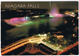 Ontario Postcard Niagara Falls Horseshoe Falls Night Larger Card - £3.04 GBP