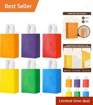 Craft Your Style: 24 Pack of DIY-Friendly Blank Gift Bags in Vibrant Colors - $17.77