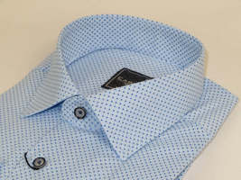 Men's Shirt Hankie By CASILA Turkey Cotton Blend 502100-06 Blue Dots image 5