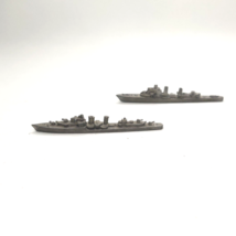 Vintage Metal Miniature Waterline Ships Halland Warship 1/1250? Lot of 2 - $42.74