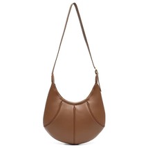 SC  Leather  Bags For Women Chic hide Hobo Handbags Niche Female Half Moon Shape - £102.19 GBP