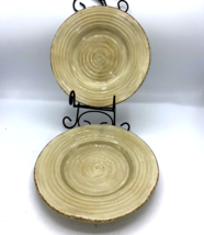 Salad Plate Rustico By Tabletops Unlimited Set Of 2 Width 8 1/4 In Tan Brown - £22.52 GBP