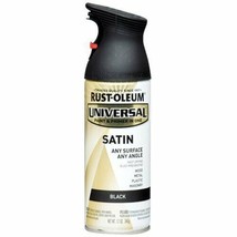 Rust-Oleum 245197 Spray Paint 12-Ounce 12 oz Satin Black - £27.32 GBP