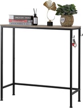 Oyeal 31.5 In Plant Table For Window Thin Sofa Couch Table Stand With Metal - $51.92