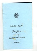 Daughters of the American Colonists Directory John Chew Chapter 2001 - £29.93 GBP