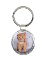 Cat : Gift Keychain Cute Animal Kitten Funny Friend Feline Pets Lover Cat Mom Da - £6.38 GBP