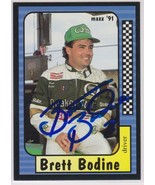 Brett Bodine Signed Autographed 1991 Maxx NASCAR Card - $20.94 CAD