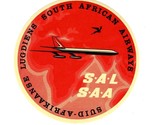 South African Airlines Sticker Type 2 SAA SAL Jet Over Africa - $22.74