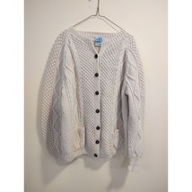 John Molloy Fashion Handknit Pure Wool Cardigan Sweater Ireland No Size Tag - £67.01 GBP