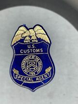 US Customs Special Agent Plastic Blue lapel pin police - $8.91