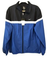 Nike Men&#39;s Classic Casual Zip-Up Jacket NavyWhite/Royal 100% Polyester L... - $44.54