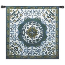 53x53 SUZANI INDIGO Geometric Blue Asian Tribal Ornate Tapestry Wall Han... - £150.39 GBP