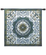 53x53 SUZANI INDIGO Geometric Blue Asian Tribal Ornate Tapestry Wall Han... - £147.30 GBP