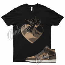 Black HEART T Shirt for Air J1 1 Mid Brown Earth Tone Mocha 10 Chocolate - £18.44 GBP+