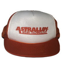 Astralloy Steel Vintage Mesh Trucker Snapback Hat Blaze Orange Hunting Cap - £13.28 GBP