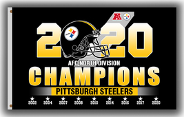 Pittsburgh Steelers Football Flag 90x150cm3x5ft AFC North Division Champions2020 - $14.95
