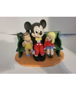 VTG  Walt Disney Porcelain Figurine Mickey Mouse &amp; Kids Sitting on Bench... - £63.01 GBP