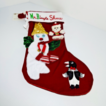 Mr Bingle And Friends Velvet Christmas Stocking Dillard New Orleans Icon 20 Inch - £31.65 GBP