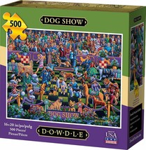 Dog Show 500 Piece Jigsaw Puzzle 16 x 20&quot; Dowdle Folk Art - £19.78 GBP