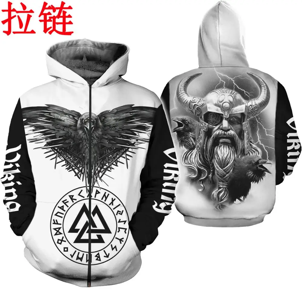 Vi symbol - odin Tattoo 3D Printed Men Hoodie Harajuku Fashion Hooded  Street Ja - £106.64 GBP