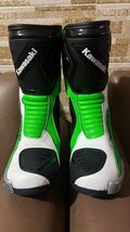 Mens Kawasaki Leather Long CE Motorbike Motorcycle Racing Sports Shoes B... - $191.70