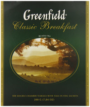 Greenfield Black Classic Breakfast Tea 100 Tea Bags SEALED - £14.78 GBP