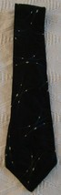 Giorgio Armani Cravate Black Blue White Graphic Design Silk Neck Tie  58... - $14.84