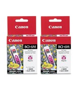 Lot of 2 Canon BCI-6M Magenta Ink Cartridge Tank for Pixma iP3000/iP4000... - $286.78 MXN