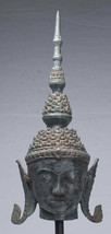Buddha - Antico Thai Stile Bronzo Rattanakosin Buddha Testa Statua - 68cm/68.6cm - £817.33 GBP