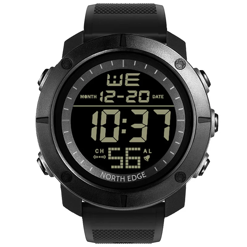 Outdoor Watch For Men Alarm Clock Hour Report EL Backlight Waterproof 50... - $46.21